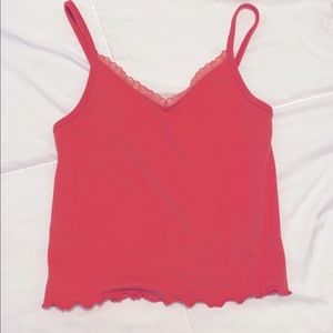 American Eagle Pink Tank Cropped